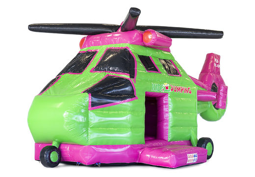 Bestellen sie maßgeschneiderte aufblasbare Kidsjumping Helicopter hüpfburg sonderanfertigung online bei JB-Hüpfburgen Deutschland; spezialist für aufblasbare Werbeartikel wie maßgefertigte individuelle hüpfburgen 