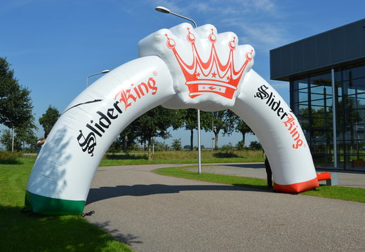 Bestellen sie bei JB-Hüpfburgen Deutschland einen maßgefertigten Slide King Werbebogen. Kaufen sie aufblasbarer torbogen online bei JB-Hüpfburgen Deutschland
