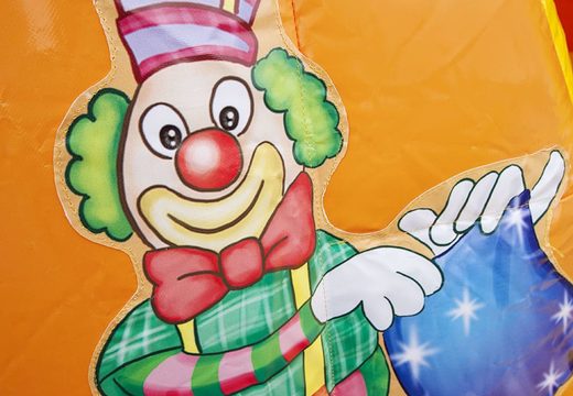 Kleine hüpfburg mit dach für kinder zum thema zirkus kaufen. Hüpfburgen erhältlich bei JB-Hüpfburgen Deutschland online