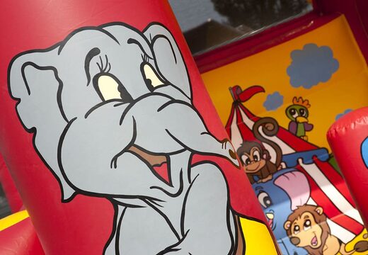Aufblasbare multifun-hüpfburg midi mit dach im zirkus-thema zu verkaufen. Kaufen sie hüpfburgen bei JB-Hüpfburgen Deutschland online