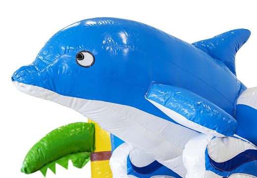 Kaufen sie aufblasbare mini-multiplay-hüpfburg im blauen delphin-design mit rutsche für kinder. Aufblasbare hüpfburgen zum verkauf bei JB-Hüpfburgen Deutschland