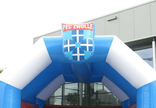 Bestellen sie maßgefertigte aufblasbare PEC Zwolle - Aufblasbare hüpfburg sonderanfertigung mit A-Rahmen online bei JB-Hüpfburgen Deutschland; spezialist für aufblasbare individuelle hüpfburgen wie kundenspezifische Türsteher