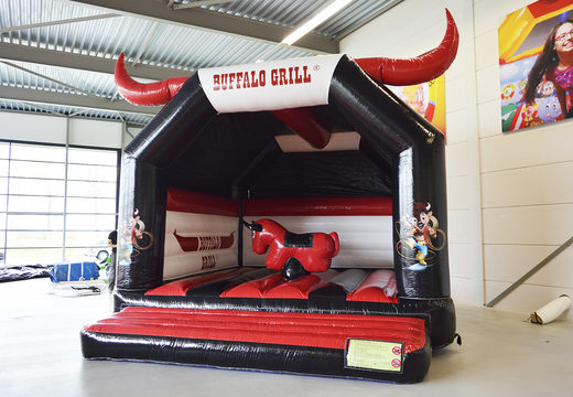 Bestellen sie jetzt die maßgefertigte Buffalo Grill hüpfburg werbung bei JB-Hüpfburgen Deutschland. Maßgeschneiderte aufblasbare Werbe-hüpfburg sonderanfertigung in verschiedenen formen und größen zum verkauf