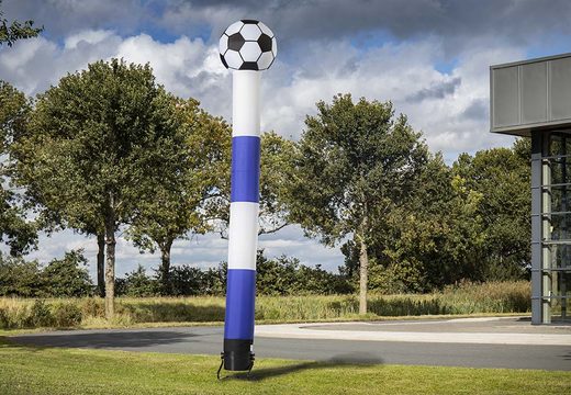 Bestellen sie die 6m airdancer mit 3D ball in blau und weiß bei JB-Hüpfburgen Deutschland. Kaufen sie standard skydancers für sportveranstaltungen