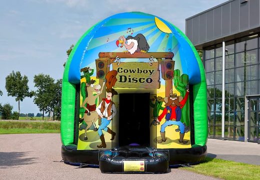 Bestellen sie eine 3,5 m große hüpfburg mit mehreren themen im cowboy-design für kinder. Kaufen sie aufblasbare hüpfburgen bei JB-Hüpfburgen Deutschland