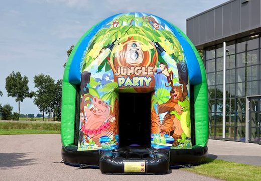 Bestellen sie eine 3,5 m große hüpfburg mit vielen themen im jungle party-thema für kinder. Kaufen sie aufblasbare hüpfburgen online bei JB-Hüpfburgen Deutschland