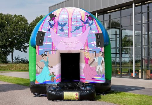 Disko multi-themen-hüpfburg 4,5 m zum verkauf im prinzessinnen-thema für kinder. Bestellen sie aufblasbare hüpfburgen online bei JB-Hüpfburgen Deutschland
