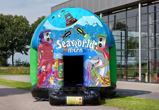 Zum verkauf steht eine 4,5 Meter lange disco-hüpfburg mit mehreren themen im seaworld-design für kinder. Bestellen sie jetzt aufblasbare hüpfburgen bei JB-Hüpfburgen Deutschland