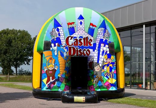 5,5 m disco-multi-themen-hüpfburg zum verkauf im schloss-thema für kinder. Kaufen sie aufblasbare hüpfburgen online bei JB-Hüpfburgen Deutschland
