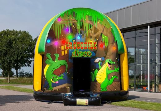 Kaufen sie jetzt eine 5,5 meter lange disco-hüpfburg mit krokodil-thema und vielen themen für kinder. Hüpfburgen jetzt online bei JB-Hüpfburgen Deutschland