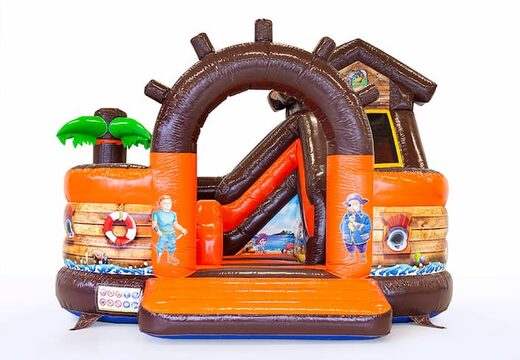Kaufen sie eine multifunktionale funcity piraten-hüpfburg mit rutsche für kinder. Bestellen sie hüpfburgen online bei JB-Hüpfburgen Deutschland