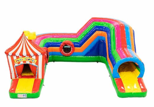 Playfun kriechtunnel-hüpfburg im zirkus-thema für kinder kaufen. Bestellen sie hüpfburgen online bei JB-Hüpfburgen Deutschland