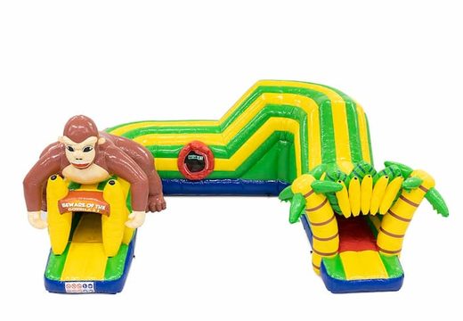 Playfun krabbeltunnel-hüpfburg im gorilla-design für kinder kaufen. Bestellen sie hüpfburgen online bei JB-Hüpfburgen Deutschland