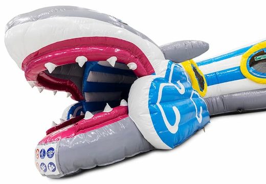 Playfun Krabbeltunnel-hüpfburg im hai-design für kinder kaufen. Bestellen sie hüpfburgen online bei JB-Hüpfburgen Deutschland