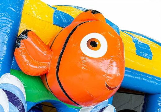 Kaufen sie aufblasbare indoor-multiplay-hüpfburg seaworld mit rutsche und 3D-objekten für kinder. Bestellen sie hüpfburgen online bei JB-Hüpfburgen Deutschland
