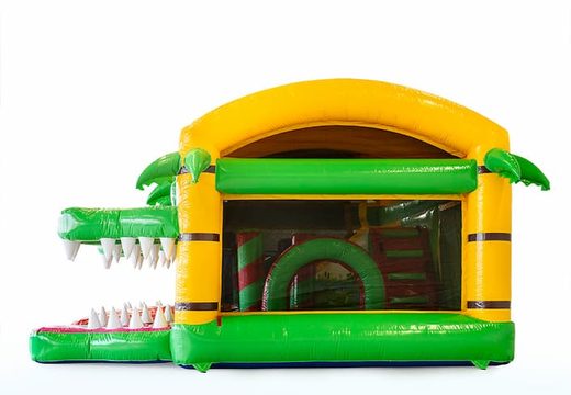 Krokodil-hüpfburg mit rutsche und 3D-objekten für kinder kaufen. Bestellen sie hüpfburgen online bei JB-Hüpfburgen Deutschland