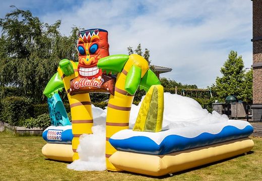 Bestellen sie große aufblasbare open bubble boarding park hüpfburg mit schaumstoff im thema tropical hawaii für kinder. Kaufen sie aufblasbare hüpfburgen online bei JB-Hüpfburgen Deutschland