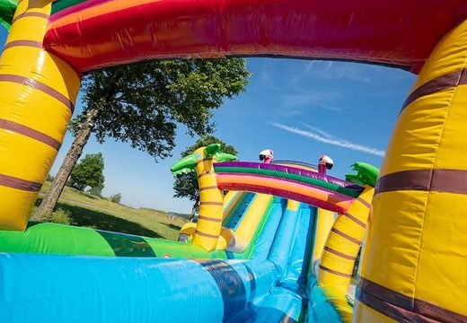 Bestellen Sie Drop & Slide Jungle hüpfburg mit rutschen für kinder. Kaufen sie hüpfburgen online bei JB-Hüpfburgen Deutschland