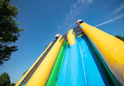 Kaufen Sie Drop & Slide Jungle aufblasbare hüpfburg mit doppelrutsche für kinder. Bestellen sie aufblasbare hüpfburgen online bei JB-Hüpfburgen Deutschland
