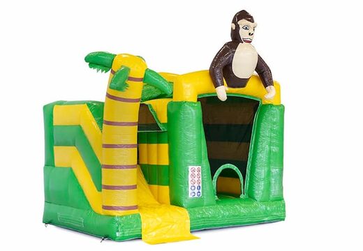 Bestellen sie bei JB-Hüpfburgen Deutschland eine aufblasbare multiplay-hüpfburg im dschungel-design inklusive 3D-objekt eines gorillas mit oder ohne badewanne für kinder. Kaufen sie aufblasbare hüpfburgen online bei JB-Hüpfburgen Deutschland