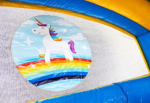 Multiplay splashy slide unicorn springkussen kopen voor kids bij JB Inflatables Nederland. Bestel springkussens online bij JB Inflatables Nederland