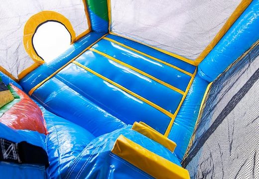 Opblaasbaar Jumpy Happy Splash springkasteel met zwembad te koop in thema feest party voor kids bij JB Inflatables