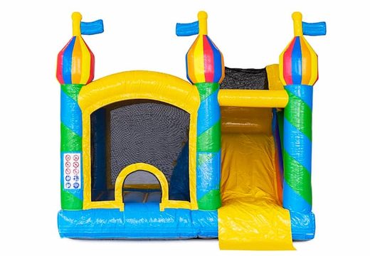 Opblaasbaar Jumpy Happy Splash springkussen met waterbad bestellen in thema feest party voor kinderen bij JB Inflatables