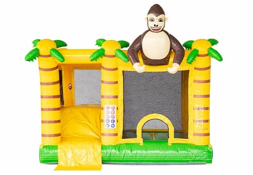 Opblaasbaar Multi Splash Bounce luchtkussen met zwembadje te koop in thema jungle oerwoud voor kids bij JB Inflatables