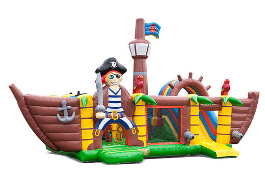 Große aufblasbare indoor multiplay hüpfburg mit rutsche im Thema XXL pirat für kinder kaufen. Bestellen sie hüpfburgen online bei JB-Hüpfburgen Deutschland