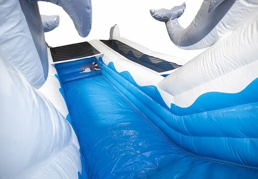 Kaufen sie eine spektakuläre aufblasbare rutsche mit delphin-thema mit lustigen drucken und 3D-objekten für kinder. Bestellen sie aufblasbare rutschen jetzt online bei JB-Hüpfburgen Deutschland