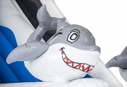 Holen sie sich online Ihre aufblasbare hai-rutsche mit 3D-objekten für kinder. Bestellen sie jetzt aufblasbare rutschen bei JB-Hüpfburgen Deutschland