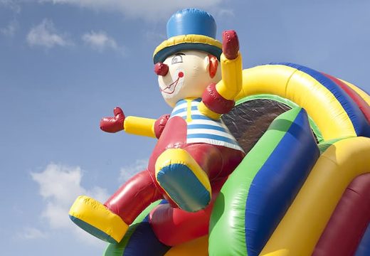 Kaufen sie eine einzigartige multifunktionale aufblasbare clown-rutsche mit planschbecken, beeindruckendem 3D-objekt, frischen farben und dem 3D-hindernissen für kinder. Bestellen sie aufblasbare rutschen jetzt online bei JB-Hüpfburgen Deutschland