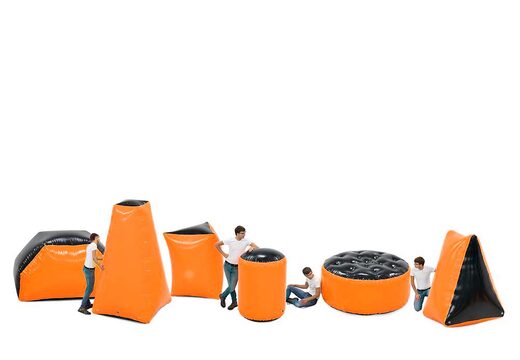 Kaufen sie aufblasbares orangefarbenes kampfhindernis-set mit 6 teilen für jung und alt. Bestellen sie aufblasbare battle-hindernis-sets jetzt online bei JB-Hüpfburgen Deutschland