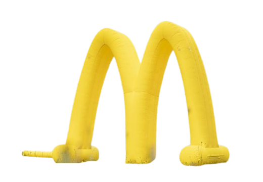 Maatwerk opblaasbare vergroting van McDonalds logo op aanvraag te bestellen