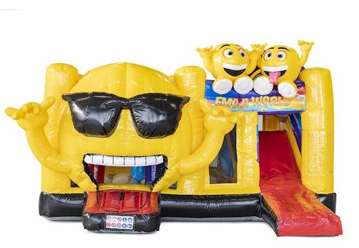 Aufblasbarer Prahler mit Emoji-Thema und Rutsche zum Verkauf für Kinder