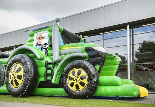 Bestellen sie einen 17 meter breiten, einzigartigen traktor-parcours mit 7 spielelementen und bunten objekten für kinder. Kaufen sie aufblasbare hindernisparcours jetzt online bei JB-Hüpfburgen Deutschland