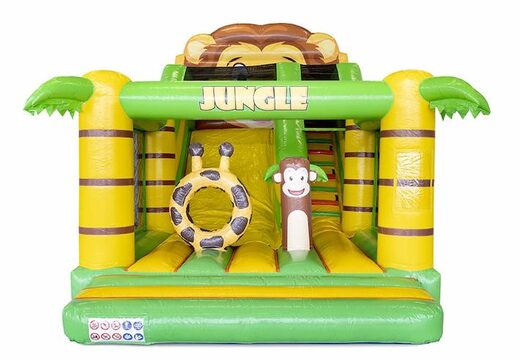 Jungle Theme Aufblasbare Rutsche mit Prahlerabschnitt für Kinder zum Verkauf