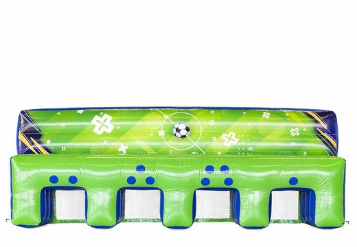 Kaufen Sie eine aufblasbare Fußball-Shuffleboard-Wand in Grün mit Blau für Kinder
