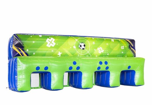 Kaufen Sie eine aufblasbare Fußball-Shuffleboard-Wand in Grün mit Blau für Kinder