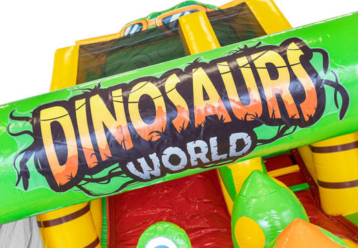 Kaufen Sie aufblasbare Rutsche mit Hüpfburgabschnitt im Dino-Thema für Kinder