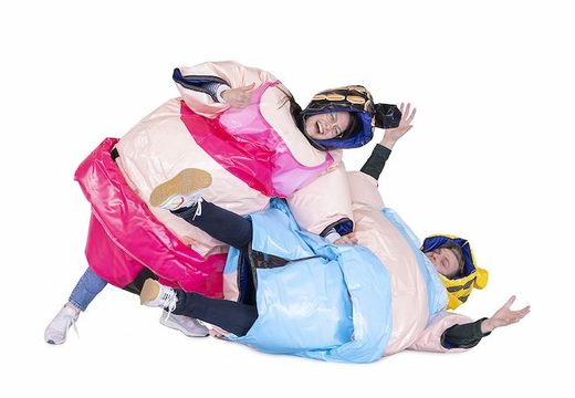 Kaufen Sie Sumo-Anzüge Big Mama in Pink und Blau, um damit zu ringen