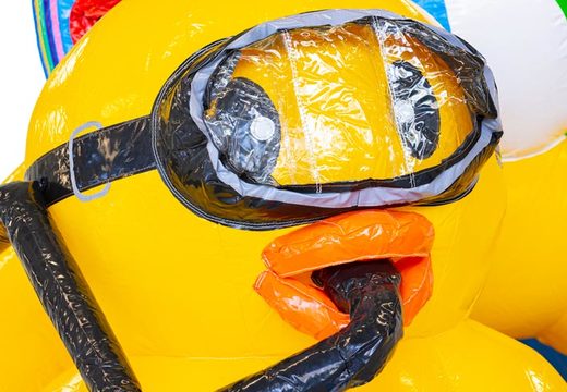 aufblasbares Luftkissen im Thema Entenwelt mit Rutsche für Kinder kaufen