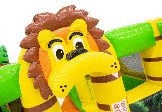 Kaufen Sie einen farbigen aufblasbaren Park im Lion-Thema für Kinder. Bestellen Sie Schlauchboote online bei JB-Hüpfburgen Deutschland