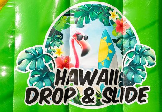 Kaufen Sie Drop and Slide im Thema Hawaii für Kinder. Bestellen sie aufblasbare rutschen jetzt online bei JB-Hüpfburgen Deutschland