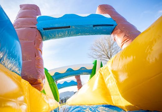 Wasserrutsche im Hawaii thema für Kinder kaufen. Bestellen sie aufblasbare rutschen jetzt online bei JB-Hüpfburgen Deutschland