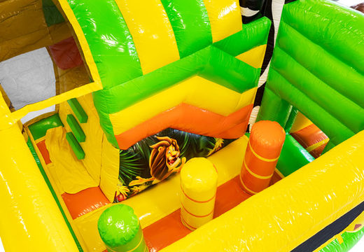 Mini Multiplay aufblasbares Luftkissen zum Verkauf im Dschungel-Thema für Kinder. Bestellen Sie aufblasbare Luftkissen bei JB-Hüpfburgen Deutschland