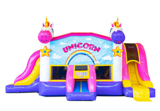 Bestellen Sie aufblasbare Slide Park Combo Unicorn Hüpfburg für Kinder. Kaufen Sie jetzt aufblasbare Hüpfburgen mit Rutsche bei JB-Hüpfburgen Deutschland