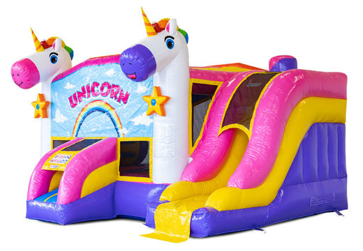 Kaufen Sie aufblasbare Slide Park Combo Unicorn Hüpfburg für Kinder. Bestellen Sie jetzt aufblasbare Hüpfburgen mit Rutsche bei JB-Hüpfburgen Deutschland