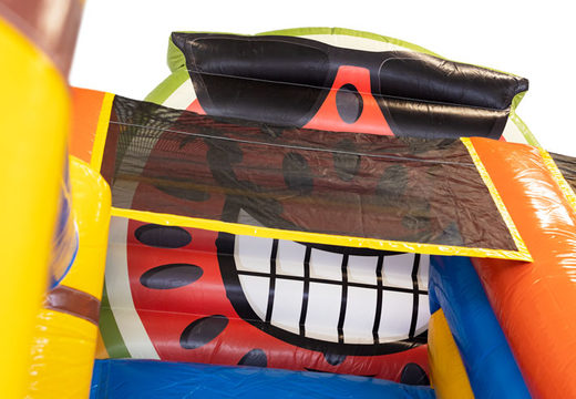 Bestellen Sie Multi Slide Luftkissen mit Rutsche im Karibik-Design für Ihre Kinder. Kaufen Sie aufblasbare Luftkissen jetzt online bei JB-Hüpfburgen Deutschland