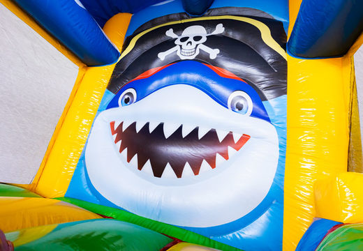 Kaufen Sie eine aufblasbare Hüpfburg im Piraten-Design mit Rutsche und Spielobjekt